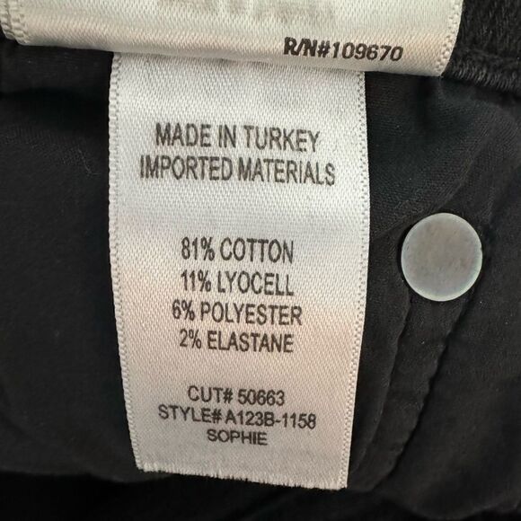 AGOLDE Sophie Mid Rise Skinny Ankle Jeans Black Size 26 - Picture 14 of 14